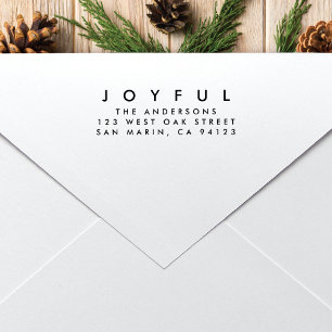 Sello Automático Dirección de devolución de Navidades Mínimos JOYFU