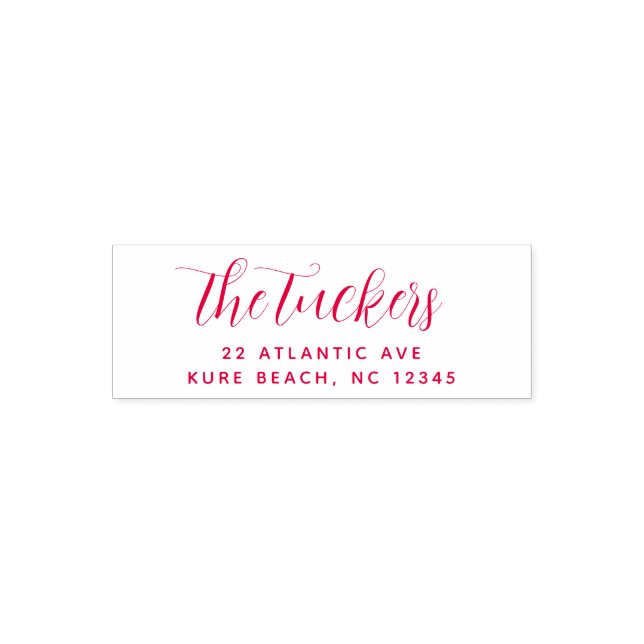 Sello Automático Dirección de devolución de Navidades rojos simples (Diseño)