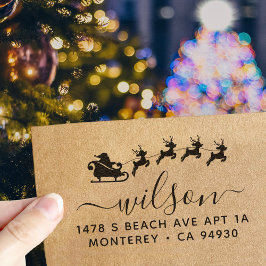 Sello Automático Dirección de devolución de navidades Santa Claus S