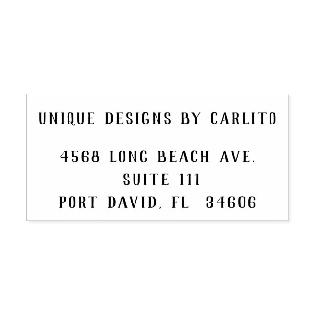 Sello Automático Dirección de devolución de negocios (Diseño)