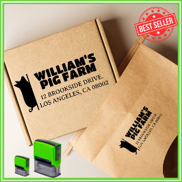 Sello Automático Dirección de devolución de negocios de cerdo moder