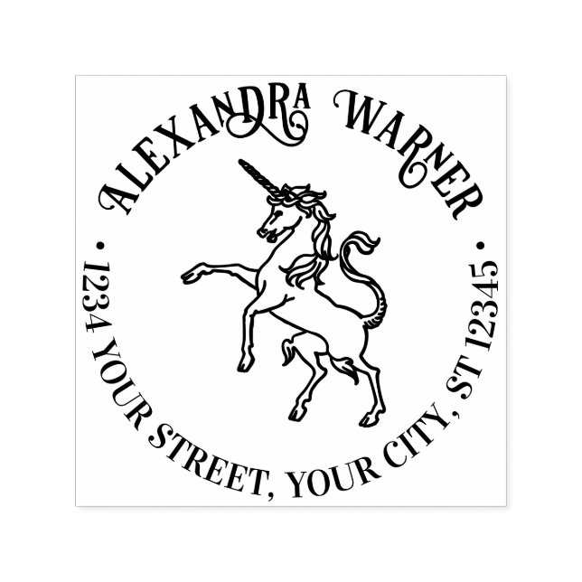 Sello Automático Dirección de devolución de nombre artístico de lín (Diseño)