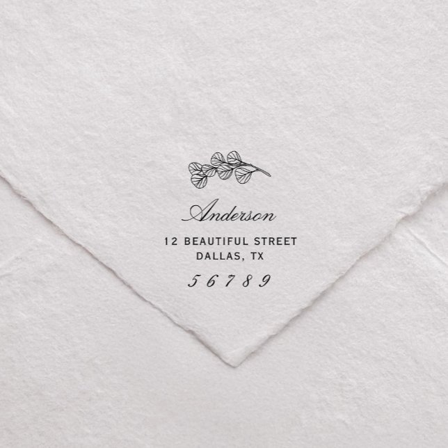 Sello Automático Dirección de devolución de nombre botánico Eucalyp (Subido por el creador)