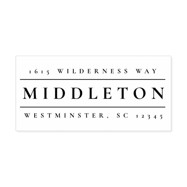 Sello Automático Dirección de devolución de nombre clásico (Diseño)