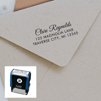 Sello Automático Dirección de devolución de nombre completo