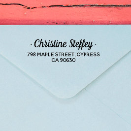 Sello Automático Dirección de devolución de nombre completo de guió