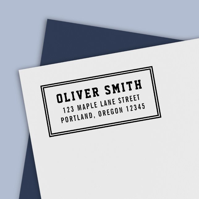 Sello Automático Dirección de devolución de nombre de estilo deport (Subido por el creador)