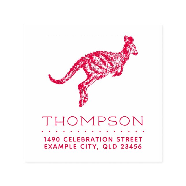 Sello Automático Dirección de devolución de nombre de familia cangu (Diseño)