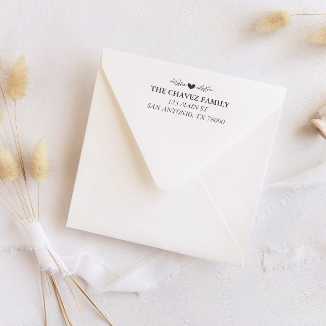 Sello Automático Dirección de devolución de nombre de familia cardí (Subido por el creador)