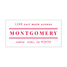 Sello Automático Dirección de devolución de nombre de familia conte