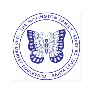 Sello Automático Dirección de devolución de nombre de familia de 