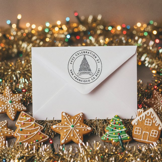 Sello Automático Dirección de devolución de nombre de familia de ár (Subido por el creador)