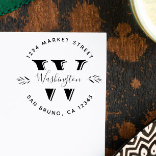 Sello Automático Dirección de devolución de nombre de familia de bi