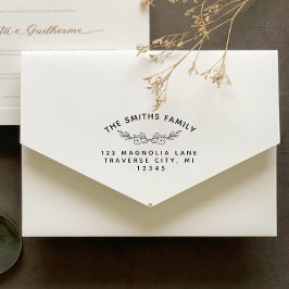 Sello Automático Dirección de devolución de nombre de familia de bi