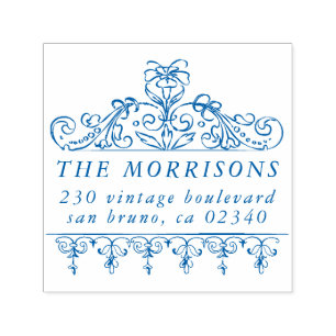 Sello Automático Dirección de devolución de nombre de familia de bo