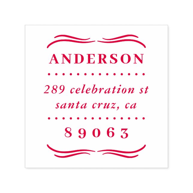 Sello Automático Dirección de devolución de nombre de familia de es (Diseño)