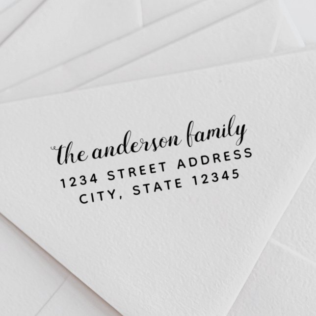 Sello Automático Dirección de devolución de nombre de familia de gu (Subido por el creador)