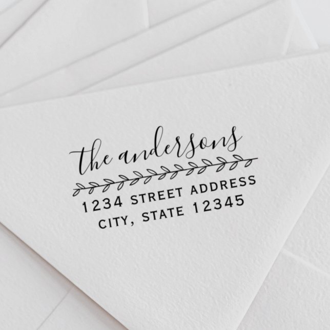 Sello Automático Dirección de devolución de nombre de familia de ho (Subido por el creador)