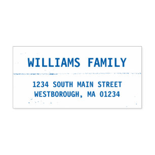 Sello Automático Dirección de devolución de nombre de familia de ma
