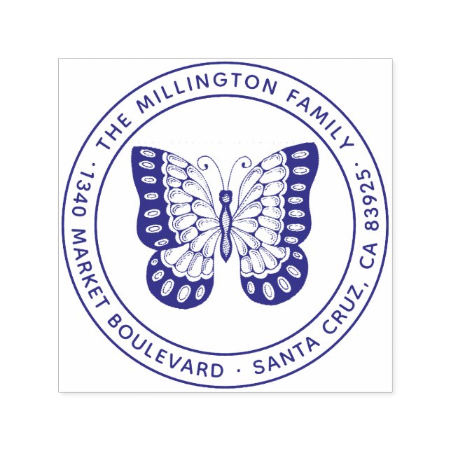 Sello Automático Dirección de devolución de nombre de familia de ma (Diseño)