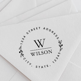 Sello Automático Dirección de devolución de nombre de familia de mo