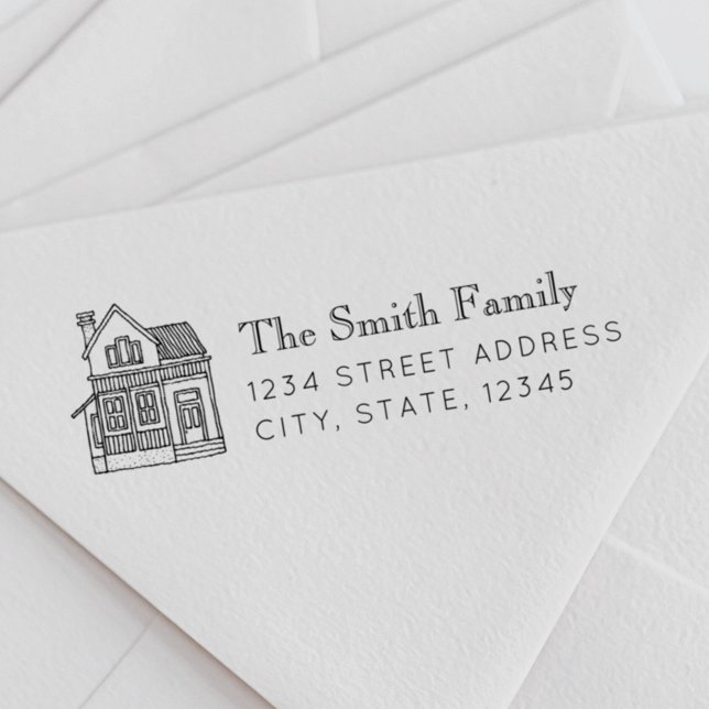 Sello Automático Dirección de devolución de nombre de familia de re (Subido por el creador)