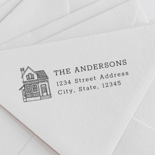 Sello Automático Dirección de devolución de nombre de familia de re (Subido por el creador)