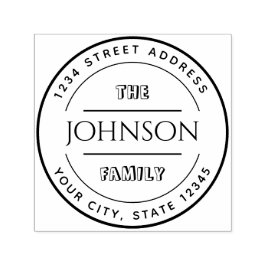 Sello Automático Dirección de devolución de nombre de familia de re