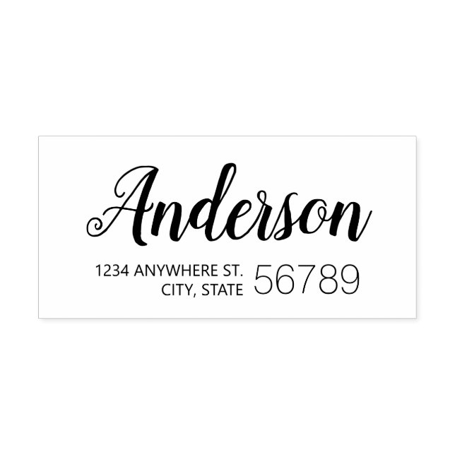 Sello Automático Dirección de devolución de nombre de familia de sc (Diseño)