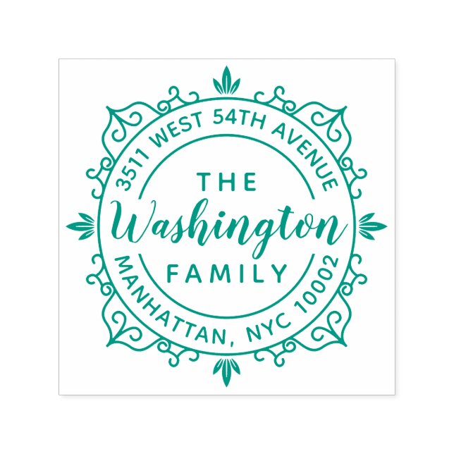 Sello Automático Dirección de devolución de nombre de familia de sc (Diseño)