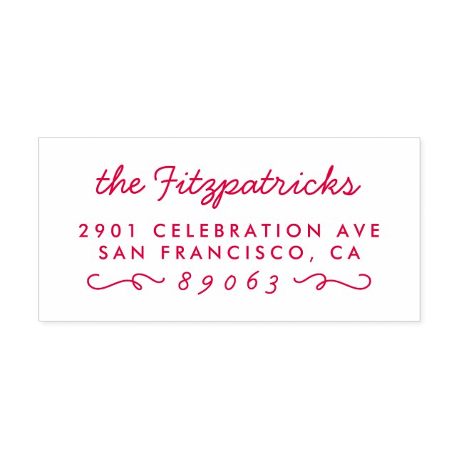 Sello Automático Dirección de devolución de nombre de familia de sc (Diseño)