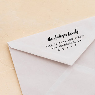 Sello Automático Dirección de devolución de nombre de familia de sc