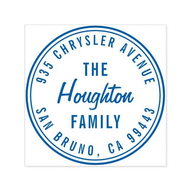 Sello Automático Dirección de devolución de nombre de familia de sc (Diseño)