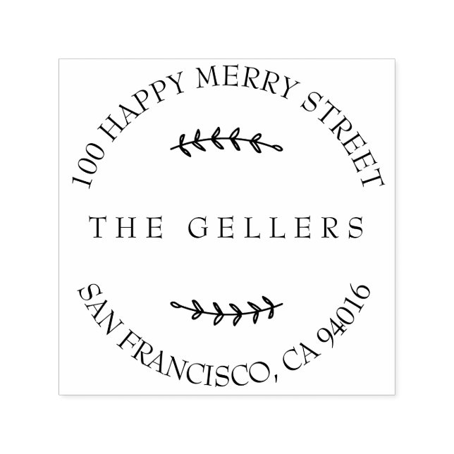 Sello Automático Dirección de devolución de nombre de familia de su (Diseño)