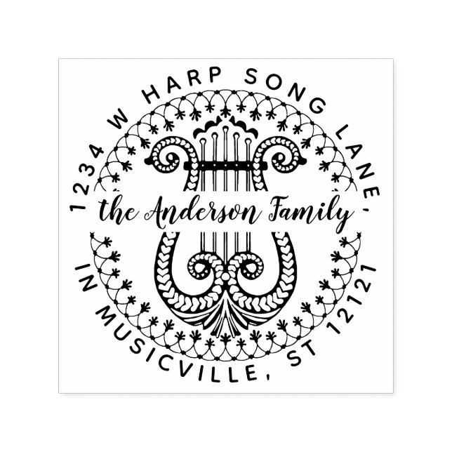 Sello Automático Dirección de devolución de nombre de familia | Ele (Diseño)