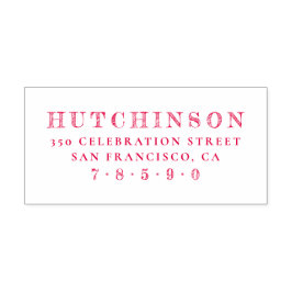 Sello Automático Dirección de devolución de nombre de familia esboz