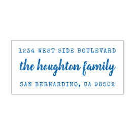 Sello Automático Dirección de devolución de nombre de familia escri