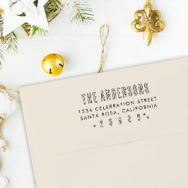 Sello Automático Dirección de devolución de nombre de familia manus