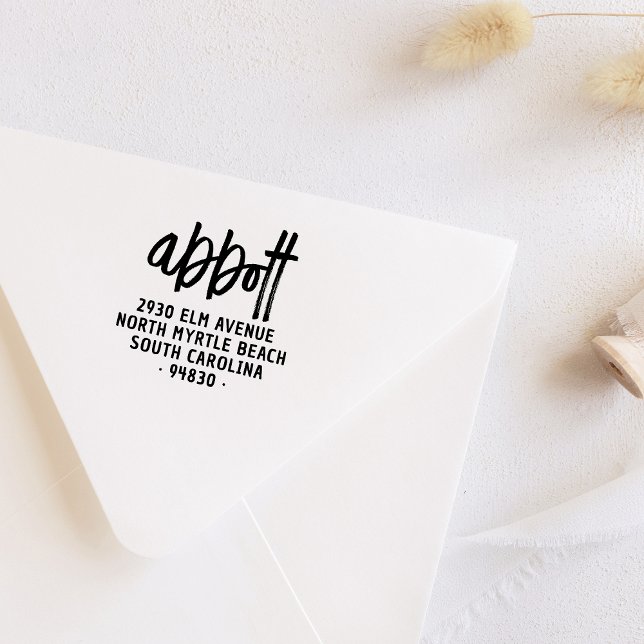 Sello Automático Dirección de devolución de nombre de familia manus (Subido por el creador)