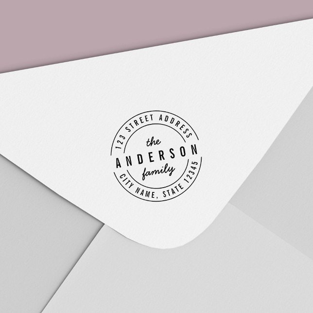 Sello Automático Dirección de devolución de nombre de familia negri (Subido por el creador)