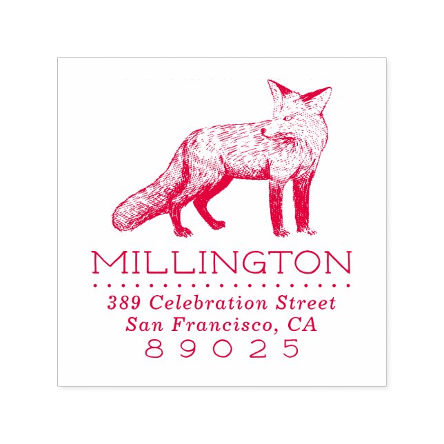 Sello Automático Dirección de devolución de nombre de familia Rusti (Diseño)