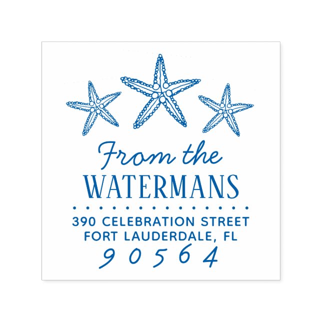 Sello Automático Dirección de devolución de nombre de familia Starf (Diseño)