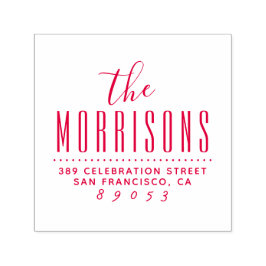 Sello Automático Dirección de devolución de nombre de guión negrita