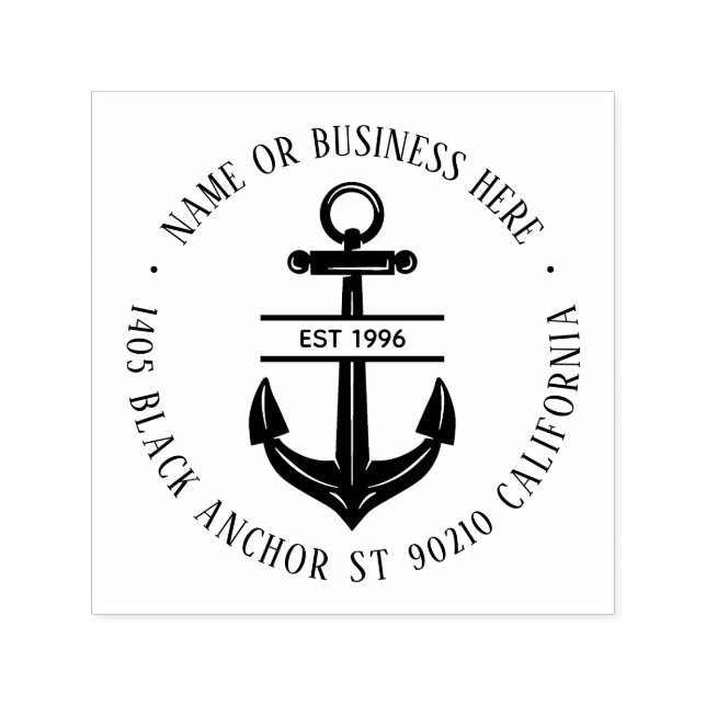 Sello Automático Dirección de devolución de nombre de marinero náut (Diseño)