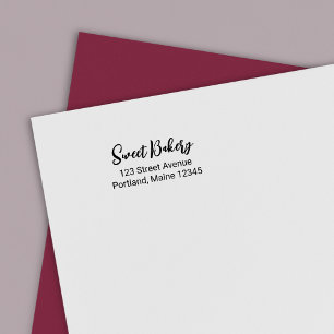 Sello Automático Dirección de devolución de nombre de negocio con g