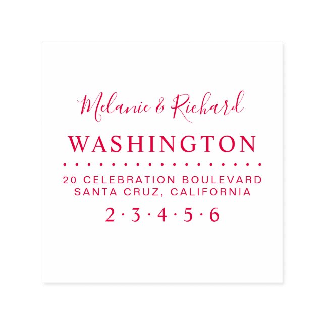 Sello Automático Dirección de devolución de nombre de novia casada (Diseño)