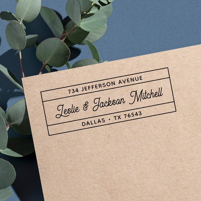 Sello Automático Dirección de devolución de nombre de pareja de gui (Subido por el creador)