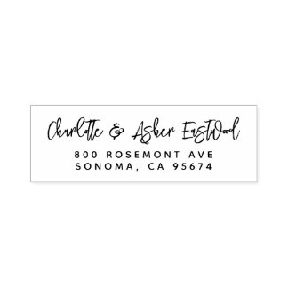 Sello Automático Dirección de devolución de nombre de parejas de sc