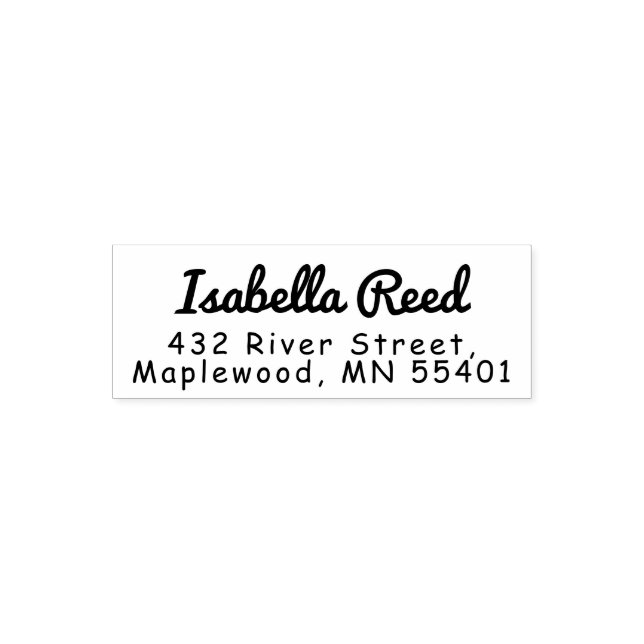 Sello Automático Dirección de devolución de nombre de tipografía de (Diseño)