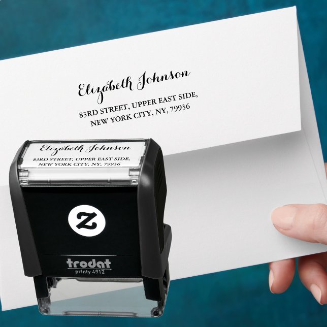 Sello Automático Dirección de devolución de nombre elegante Crear d (Elegant Name Return Address Create Make Design DIY Self-inking Stamp)